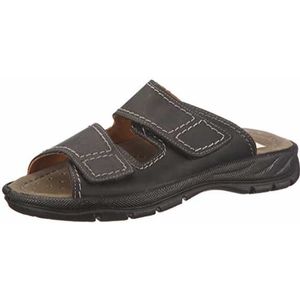 Jomos - Instapper - Zwart - Leder - Verstelbare Velcro