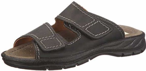 Jomos - Instapper - Zwart - Leder - Verstelbare Velcro