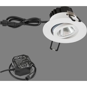 EVN PC65 buiten-inbouwlamp rond, 3000K wit