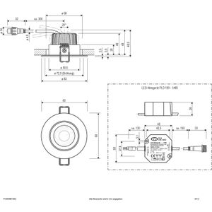 EVN PC65 inbouwlamp rond, 3000K antraciet