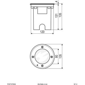 EVN Pentola LED inbouwlamp rond antraciet