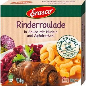 Erasco Rinderroulade in Sauce mit Nudeln und Apfelrotkohl 460,0 g