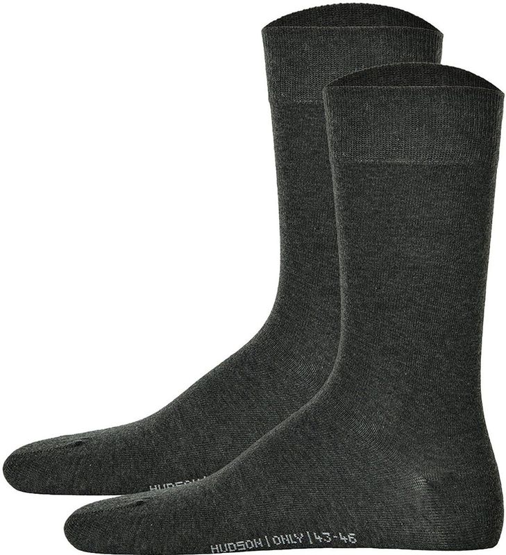 Hudson - Herensokken - Grijs Melange - Dubbelpak - 39-42 EU
