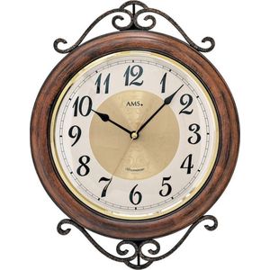Eiken met coromandel houten pendule/tafelklok | Ald Fryslân