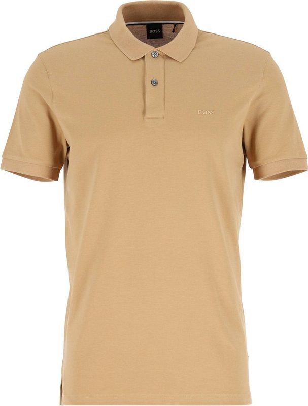 BOSS Pallas regular fit polo - pique - midden beige