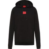 HUGO - Regular-Fit Hoodie - Katoen - Rood - Met Kangoeroezak