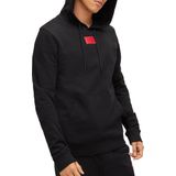 HUGO - Regular-Fit Hoodie - Katoen - Rood - Met Kangoeroezak