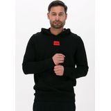 HUGO - Regular-Fit Hoodie - Katoen - Rood - Met Kangoeroezak