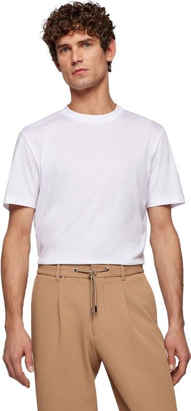 BOSS - T-shirt - Regular Fit - Katoenen Jersey - Met Logodetail