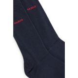 HUGO - Regular Socks - Uni - Donkerblauw - Katoenmix - Set van 2 Paar