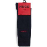 HUGO - Regular Socks - Uni - Donkerblauw - Katoenmix - Set van 2 Paar