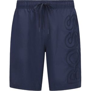 Model - Zwembroek - Lange Lengte - Recht Been - Trekkoord Sluiting - Zwart