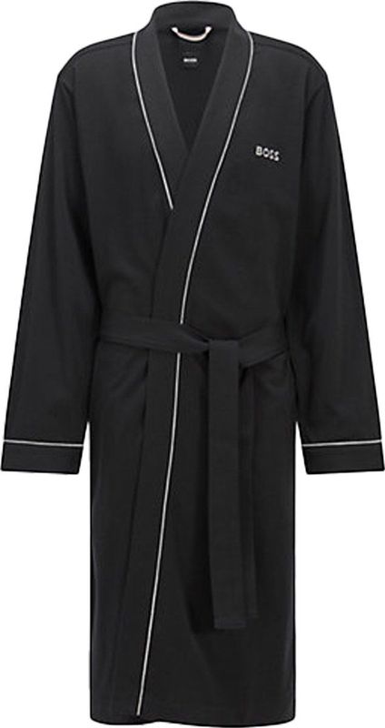 BOSS Kimono heren ochtendjas (dun) zwart