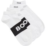 BOSS enkelsokken (2-pack) - heren sneaker sokken katoen - wit