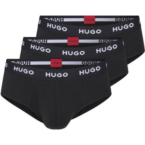 HUGO - Hipbrief - Zwart - Stretchkatoen - Triplepack met Logo