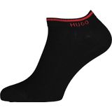 HUGO - Enkelsokken - Katoenmix - Zwart - Set van twee paar