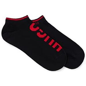 HUGO - Enkelsokken - Katoenmix - Zwart - Set van twee paar