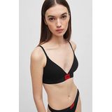 HUGO - Demi Cup BH - Rood/Zwart - Jersey - Verstelbare Bandjes, Zonder Beugel