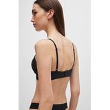 HUGO - Demi Cup BH - Rood/Zwart - Jersey - Verstelbare Bandjes, Zonder Beugel