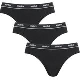 Hugo Boss - Elastische Katoenen Slips - Zwart - Set van Drie