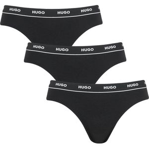 Hugo Boss - Elastische Katoenen Slips - Zwart - Set van Drie
