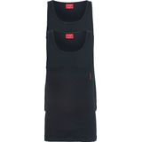 HUGO Tanktops Slim Fit (2-Pack) - Heren Singlets O-hals - Zwart