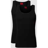 Hugo Boss Stretch Tanktops Slim Fit (2 Pack) Heren Singlets Zwart