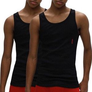 Hugo Boss Stretch Tanktops Slim Fit (2 Pack) Heren Singlets Zwart