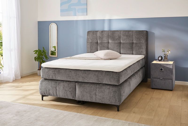 Jockenhöfer Gruppe Boxspringbett "Beatrice erhältlich in 140 & 180cm Breite", 7-Zonen-TTFK-Matratzen und KS-Topper, verschiedene Härtegrade