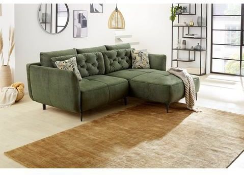 Jockenhöfer Gruppe Ecksofa Salo, im Retrolook, mit 5 Rücken-/Zierkissen