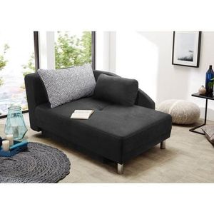 Chaise Longue - Donkergrijs - Chroom - 149 cm Breedte