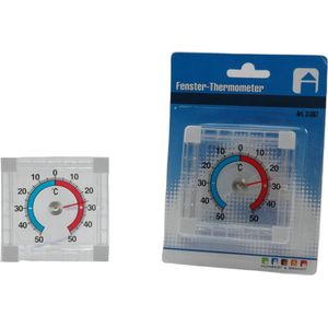 Binnen/Buiten/Tuin Raam Thermometer Zelfklevend 8 X 8 cm - Buitenthermometers