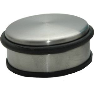 RVS deurstopper rond 11,5 x 6 cm - Deurstop 1,1 kg