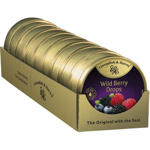 9x Cavendish & Harley Blik Snoepjes Wild Berry 200 gr