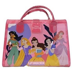 Lip Smacker Disney Princess All-in-One draagtas met make-up en accessoires voor gezicht, lippen, ogen en haar, 20 stuks voor de prinsessenlook van je kinderen