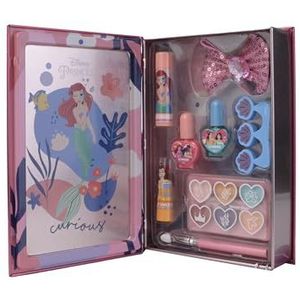 Lip Smacker Disney Beauty Book Tin, Set van Make-up voor Meisjes met Lippenstiften, Lipgloss, Helder Eyeshadows en Nagellak, Haaraccessoires en Make-up Inbegrepen