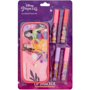 Lip Smacker Disney Princess Lip Gloss & Pouch błyszczyki voor mond 4x6ml + kosmetyczka