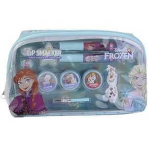 Lip Smacker Frozen Essential Make-up Tas, Set van Make-up Frozen voor Meisjes met Lipgloss, Helder Oogschaduw, Make-up Applicators en Accessoires voor een Disney Princess Look