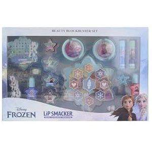 Lip Smacker Frozen Blockbuster Set, All-in-One Make-upcadeauset met Lippenbalsems, Lipgloss, Glanscrèmes & Nagellakken voor Prinsessenlook van je Kinderen, Haar- & Make-upaccessoires zijn Inbegrepen