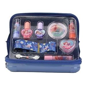 Lip Smacker Ariel Travel-Ready Beauty Case,, All-in-One Make-up Cadeauset inclusief Glanzende Romige Paletten, Lipsticks & Nagellakken voor Prinsessenlook van Kinderen Onderweg, Accessoires Inbegrepen