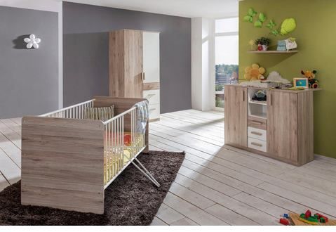Wimex Babyzimmer-Komplettset "Bergamo", (Set, 3 tlg.), Bett + Wickelkommode + 2 trg. Schrank