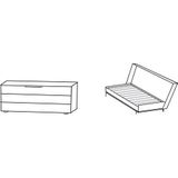 Wimex Schrankbett Juist Schrankklappbett Gästebett horizontal klappbar, 3 Liegeflächen, mit Lattenrost, Made in Germany