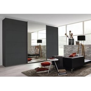 Kledingkast - Grijs-metallic - Linnen-look - 360x62x230 cm