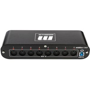 Miditech - MIDIFACE 8x8 - MIDI-interface - Zwart - Professioneel