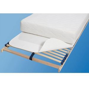 Setex - Klassieke matrasonderlegger met noppen 90 x 200 cm, antislip matrasbeschermer om op de lattenbodem te leggen - matrasonderlegger, naaldvlies ademend en wasbaar op 30 °C - wit