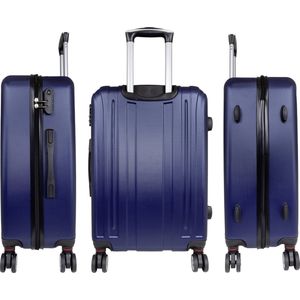 Kofferset 3 delig - Reiskoffers met TSA slot en op wielen - Dallas - Blauw - Travelsuitcase