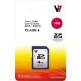 V7 VASDH4GCL4R-2E Flash SDHC 4GB Class 4 geheugenkaart
