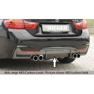 Rieger diffuser | BMW 4-Serie F32 / F33 / F36 (alleen 435i / 440i) 2013- | ABS | duplex uitlaat dubbel | incl. gaasinzet