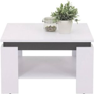 Salontafel Timo 68x68 cm-wit/antraciet