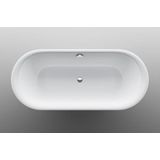Bette Lux Oval inbouw duobad plaatstaal dikwandig ovaal 170x75x45cm zonder poten wit 3465000